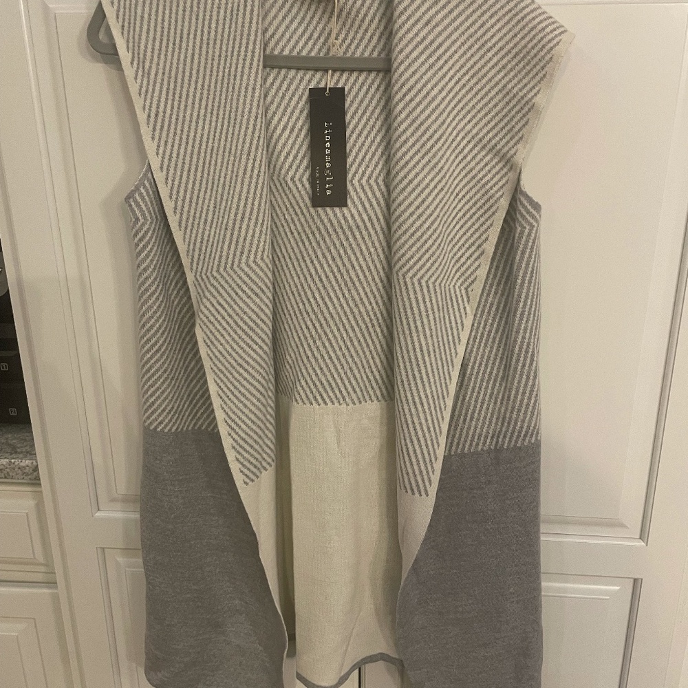 Womens long line open front sweater